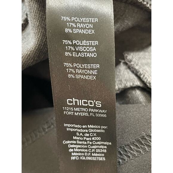 Chico's So Slimming Grey Pants, Thick Durable Slimming Knit, Ladies Small, short - Picture 3 of 5